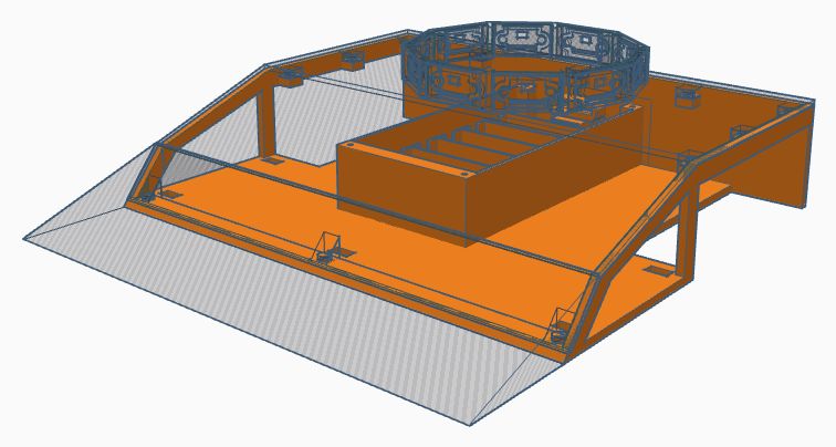 Vue 3D du robot Vegapunk, châssis ouvert